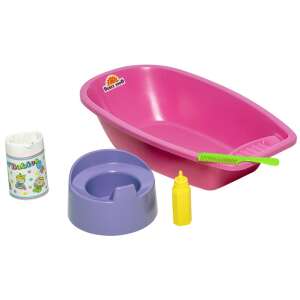 Baby doll bath set with tub, potty, bottle, and comb - Dorex
