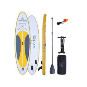 Set de paddleboard gonflabil Spartan SP-300 300cm, galben și negru, include vâslă, pompă, geantă și accesorii - SUP & Paddleboard