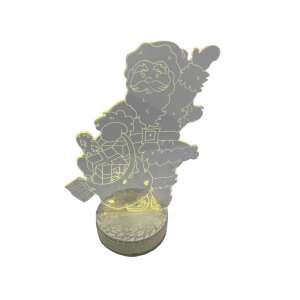 3D LED Mikulás Karácsonyi Éjjeli Lámpa, 21cm magas, USB kábellel, színes fényekkel, tökéletes ünnepi dekorációhoz - Nonbrand Karácsonyi dekoráció