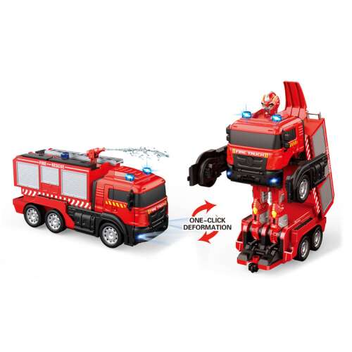 KRC RC Transformujący się wóz strażacki zabawka: Wóz strażacki i tryb robota