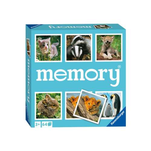 Ravensburger Memory game for kids with cute baby animals, 64 cards, ages 3+