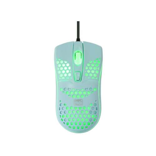 Mouse optică cu fir Q2 cu iluminare RGB, capac albastru