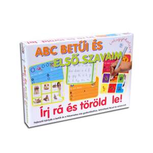 ABC-Buchstaben und Erste Wörter Lernspielset, abwischbare Karten zum Erlernen von Buchstaben und Schreiben, mit Stift und Schwamm - Schaukelpferde, Schaukeltiere und Entwicklungsspiele für Kinder im Kindergartenalter