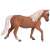 Mojo Stallion Palomino ló figura, barna fehér sörénnyel és farokkal, műanyag játék