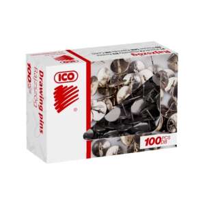 ICO Rajzszögek, 100 darab, fekete és ezüst rajzszögek - Rajzszög