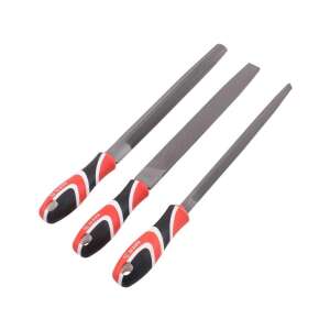 YATO 250mm Reszelő készlet, lapos, félgömbölyű és háromszög alakú reszelőkkel - Ráspoly