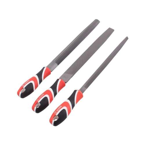 YATO 250mm Reszelő készlet, lapos, félgömbölyű és háromszög alakú reszelőkkel