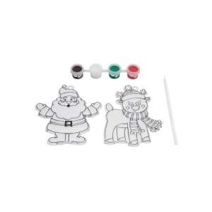 Set de prindere de soare de Crăciun cu Moș Crăciun și ren, 2 bucăți, vopsea inclusă - Grafix