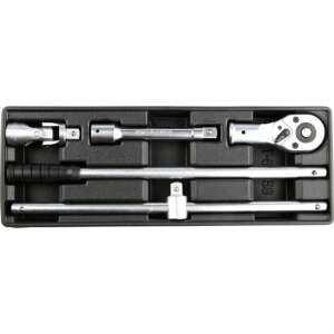 Zestaw kluczy nasadowych Yato YT-55458, stal chromowo-wanadowa, czarny, stal nierdzewna - Yato Klucz do wtyczek