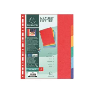 Exacompta A4 maxi 6 păr?i carton separatoare color 127291772 - Consumabile pentru capsator
