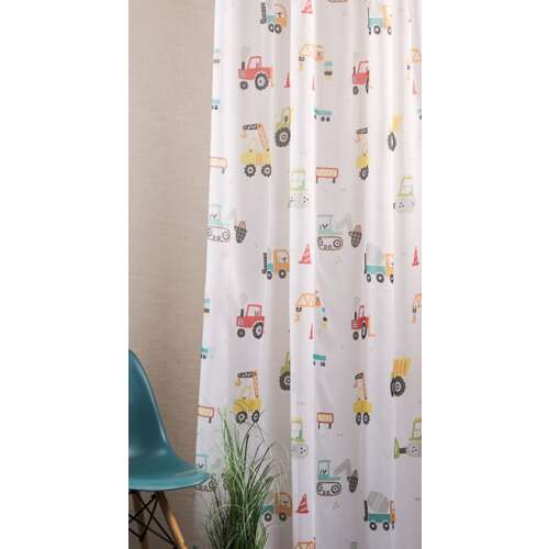 Gyerekmintás voila kész függöny 160x120cm autó, munkagép, traktor