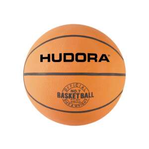 HUDORA Offizieller Basketball Größe 7, orangefarbener Basketball mit schwarzen Linien - Basketball