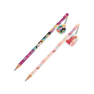 Disney Prinzessinnen Bleistift mit Radiergummi, mit Arielle und Jasmin - Nonbrand Graphitstifte