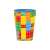 Pahar din plastic colorat cu model de blocuri de construcție, capacitate 260ml