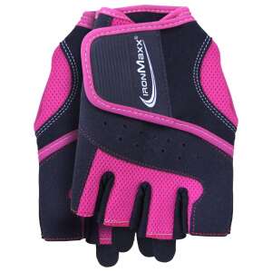 IronMaxx® Yuna női fitness kesztyűk, rózsaszín és fekete, lélegző, csuklótámasz - Fitness kesztyű