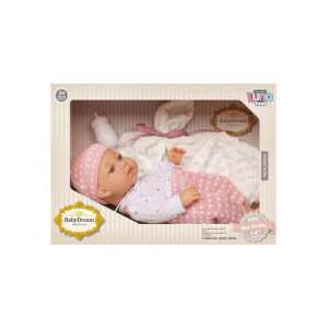 Baby Dream 35cm Csecsemőbaba Rózsaszín Ruhában Kiegészítőkkel, Puha Testtel, Realisztikus Jellemzőkkel, Tökéletes Játékhoz és Képzelőerőhöz - Luna