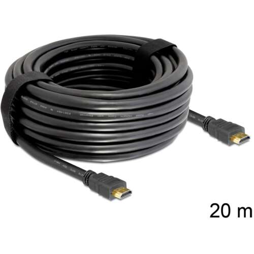 Delock nagy sebességű HDMI Ethernet kábel   HDMI A dugós &gt; HDMI A dugós 20 m