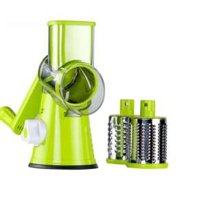 Többfunkciós reszelő, 3 db Cserélhető penge, Zöldségek és gyümölcsök, Zöld