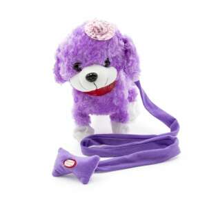 Cățeluș de plimbat cu lesă, de culoare Lila 77931555 - Plușuri interactive