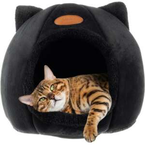 Plyšová posteľ pre mačky #čierna 77936481 Chov mačiek