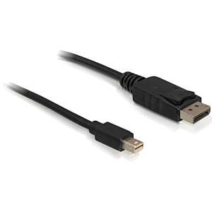 Delock Mini DisplayPort auf DisplayPort Kabel, 1,8m, schwarz - DisplayPorts