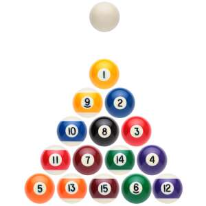 inSPORTline Sferita biliárd golyók készlet, 16 golyó, 57,2 mm átmérő, ABS műanyag, otthoni, éttermi, játéktermi használatra - Biliárd