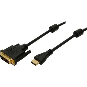 LogiLink HDMI-DVI-Kabel HDMI->DVI-D St/19-pin St 3,00m bk (CH0013) 134079739 - Cabluri HDMI
