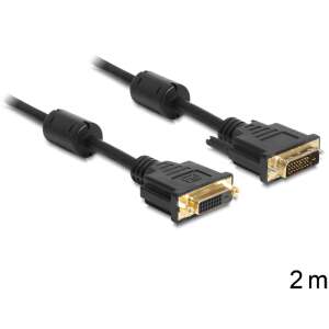Delock DVI-D 24+1 male to female cable, 2 meters - Cable