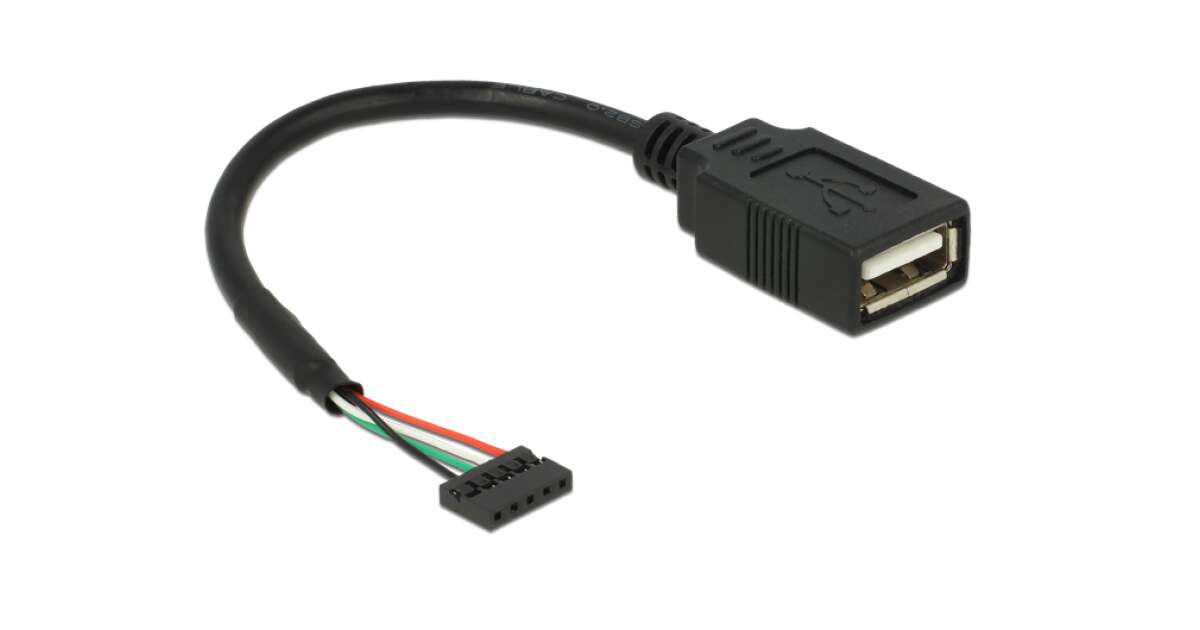 Delock USB 2.0 cable with sleeve, 2.00 mm, 5 pins &gt; USB 2.0 Type A connector 110325498