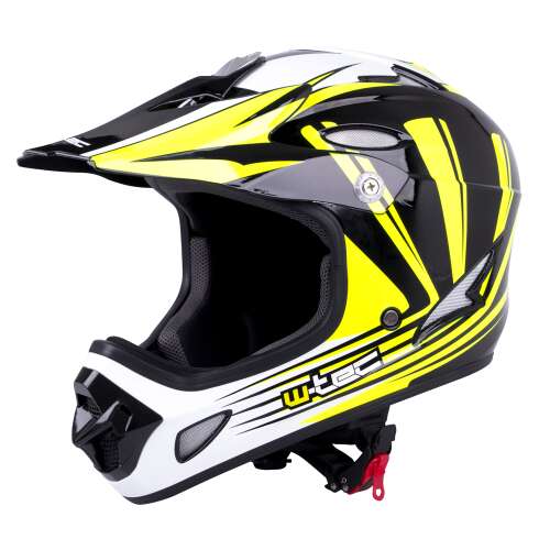 W-TEC FS-605 downhill sisak, sárga és fekete grafikával, XL méret