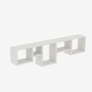 Amanos Fali polc Fehér, white wall shelf with multiple compartments - Shelve