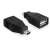 Delock USB 2.0 A - mini USB adapter, fekete, 2 db-os csomag