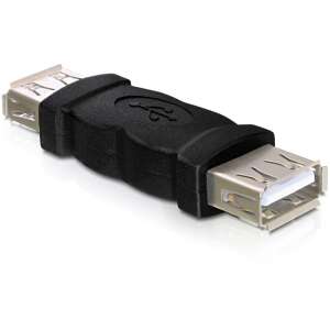 Adapter Delock USB-A żeński - USB-A żeński, czarny - Konwerter USB