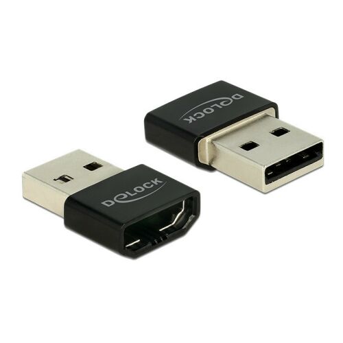 Delock HDMI-A Buchse auf USB-A Stecker Adapter, schwarz