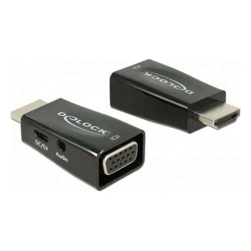 Adapter Delock wtyczka HDMI-A do gniazda VGA z dźwiękiem