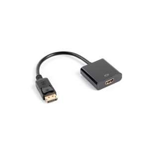 Adaptor Lanberg DisplayPort - HDMI, 10 cm, negru - Convertoare DisplayPort