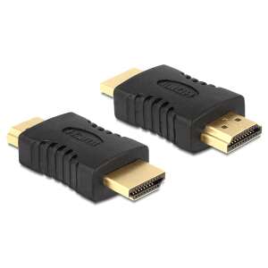 Delock HDMI A male to male adapter, black, high speed, gold-plated connector - Computers and Accessory