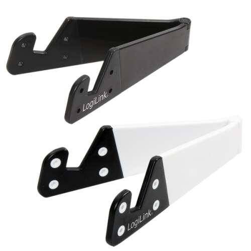 LogiLink Foldable Stand for Smartphone and Tablet, Black and White