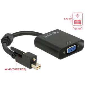Delock Mini DisplayPort - VGA adapter csavarokkal - DisplayPort átalakító