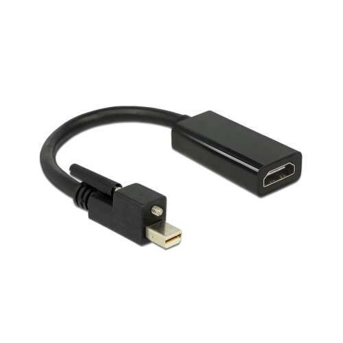 Delock Mini DisplayPort auf HDMI Adapter, 4K, Aktiv, Schwarz
