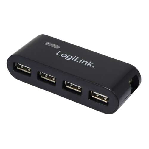 Hub USB 2.0 LogiLink cu 4 porturi, negru