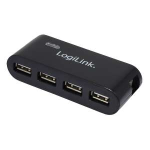 LogiLink USB 2.0 4-portový rozbočovač, čierny - Logilink
