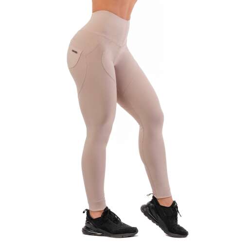 Nebbia Lifting Effect Bubble Butt 587 leggings krémszínben, magas derékkal, scrunch fenékkel és fenékemelő hatással
