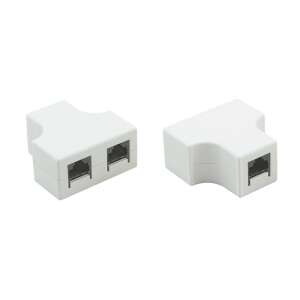 Logilink Moduláris T-adapter 1 x RJ45 anya - 2 x RJ45 aljzat, fehér