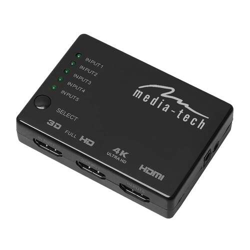 Media-Tech 5 portos HDMI Switch 4K 83776367