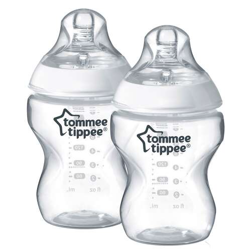 Tommee Tippee Closer to Nature fľaše na dojčenie 340ml, 2-balenie, priehľadné
