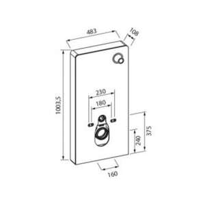Wellis Corsica Black szerelőmodul fali WC-hez 78041167 - WC tartály