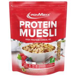 IronMaxx® Protein Muesli 2000g banán ízű, magas fehérjetartalmú müzli, 48% fehérje, alacsony szénhidrát, alacsony cukor, vegán, laktózmentes, gluténmentes - Táplálékkiegészítő
