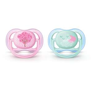 Philips AVENT játszócumi ultra air 0-6hó lány mintás 2db