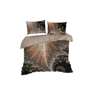 Reina18 barna pamut szatén ágyneműhuzat garnitúra 220x200 cm, két 70x80 cm-es párnahuzattal, fehér háttérrel - Ágynemű - ifjúsági és felnőtt